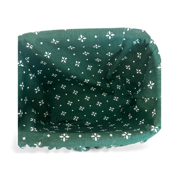 Longaberger Recipe Basket Fabric Lining, Tag & Wooden Lid Vintage - Picture 6 of 6